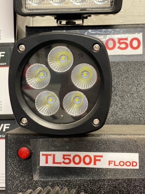 TL500F Flood light sitting on a display.