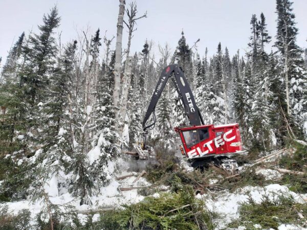 Eltec FH27B logging in a snowy forest