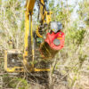 Quadco 32QDM grinding a tree in the forest